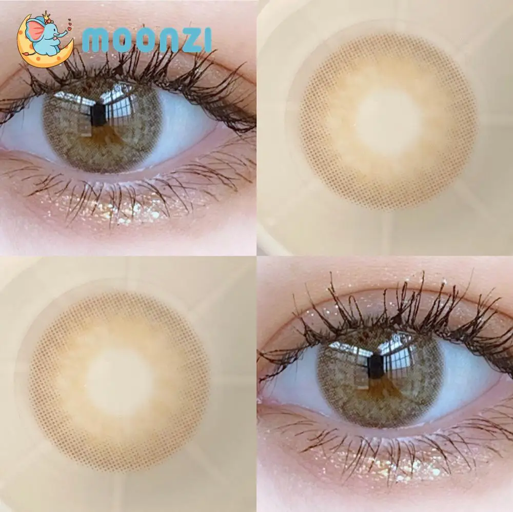

MOONZI Dutch primary brown Colored contact lens small beauty pupil Contact Lenses for eyes yearly Myopia prescription degrees