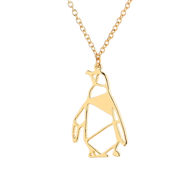 Симпатичное ожерелье пингвина оригами для девочек 2020 милая подвеска Пингвин на