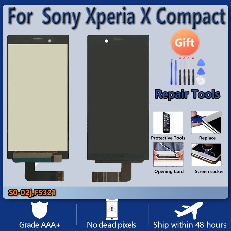 

Для Sony Xperia X Compact SO-02J F5321 ЖК-экран в сборе Сенсорное стекло, с запасными частями ЖК-дисплей белый черный синий розовый