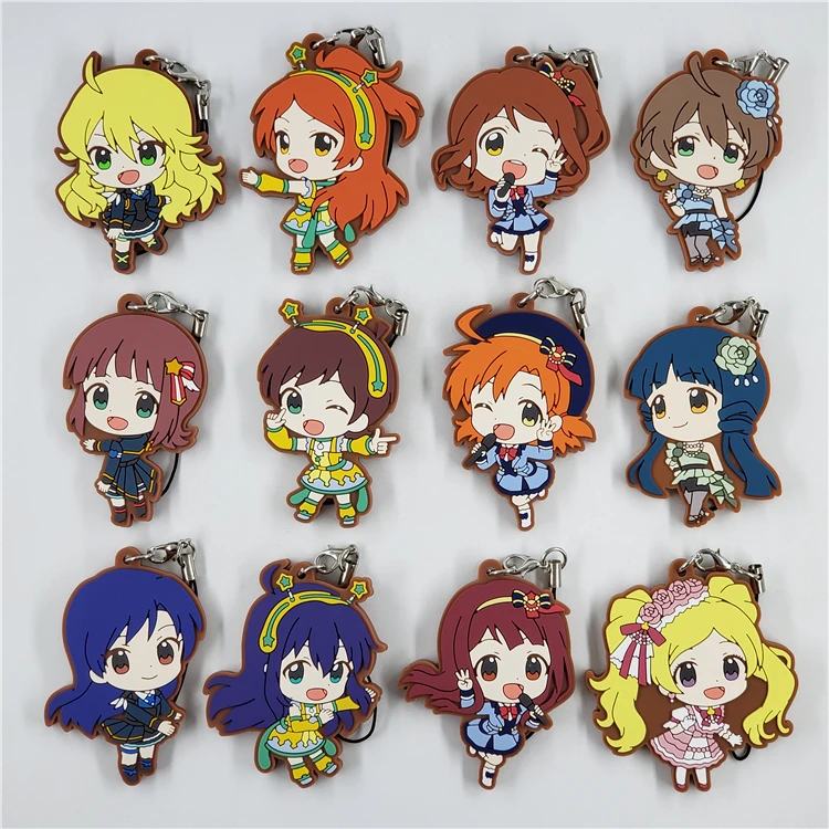 

THE IDOLM@STER Anime Idol Master Million Live! IDOLMASTER Idol Dancing Strap Rubber Keychain