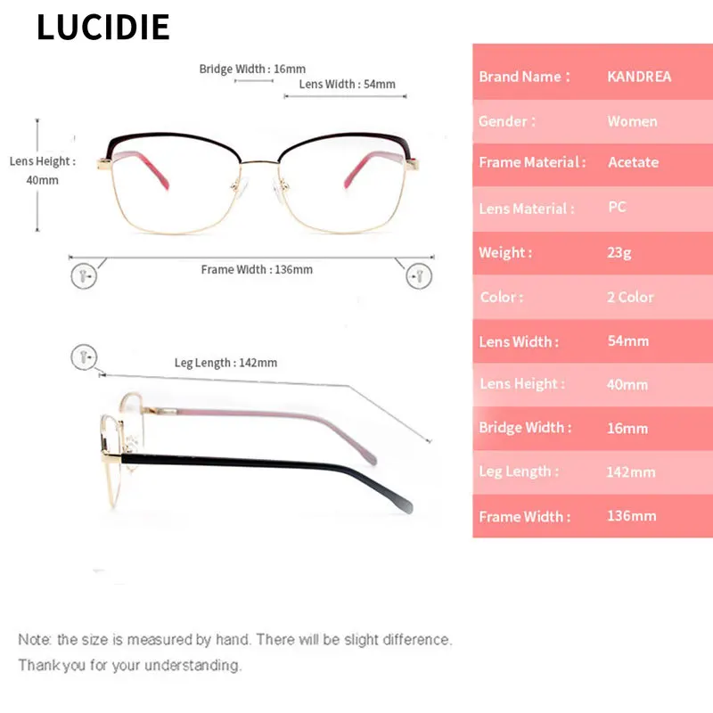 Lucide 2020 Модные женские очки с защитой от синего излучения оправа для близорукости