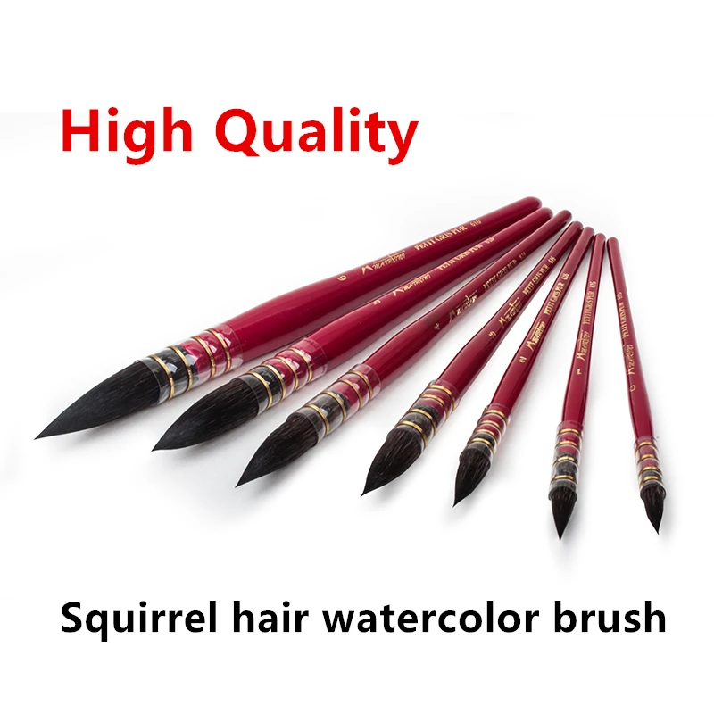 Кисти из беличьей шерсти для рисования акварелью ручной работы 616|Кисти
