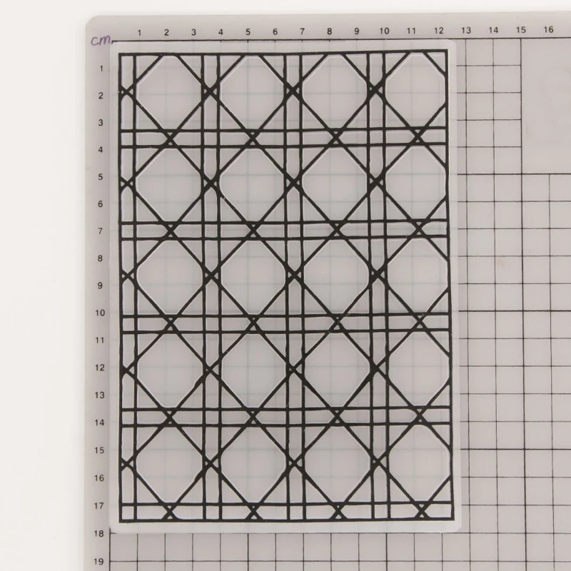 

Geometric Plastic Embossing Folder Stencil Template DIY Craft Making Scrapbook T21C