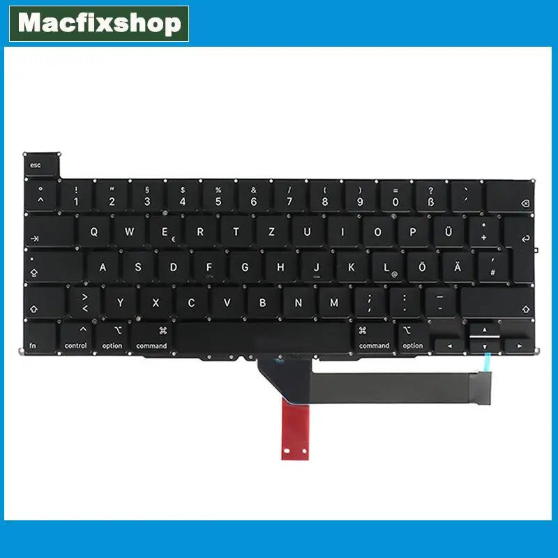 Оригинальная 16-дюймовая немецкая замена клавиатуры A2141 для Macbook Pro Retina GE EU