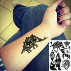 Водостойкая Временная тату-наклейка, динозавр, Бабочка, лес, волк, змея, звезда, луна, флэш-тату, искусственная тату для мужчин и женщин