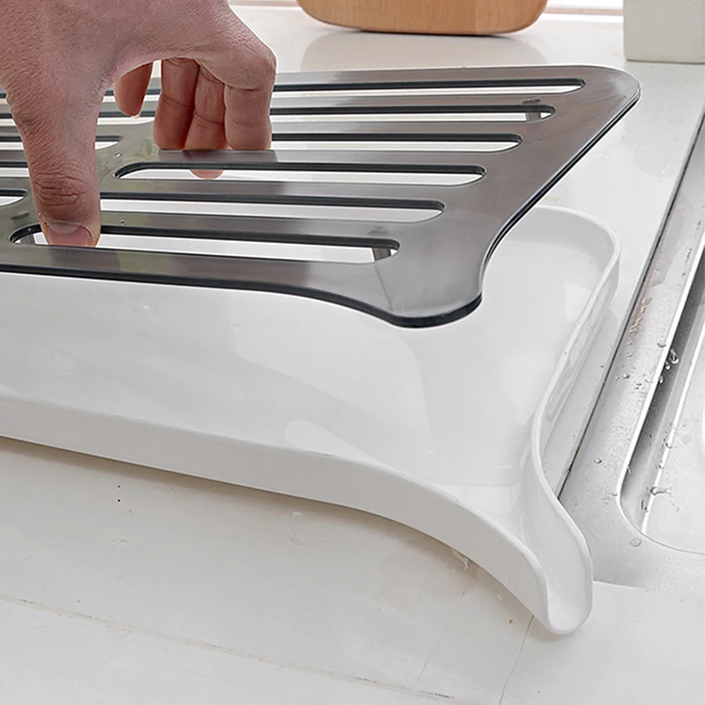 Пластиковая сушилка для посуды над раковиной двойная сливная чаша держатель