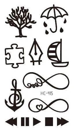 Временная татуировочная наклейка якорь для женщин мужчин и взрослых новый