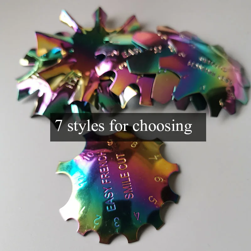 Трафарет XMQ для маникюра и нейл-арта инструмент французского V-образная улыбка