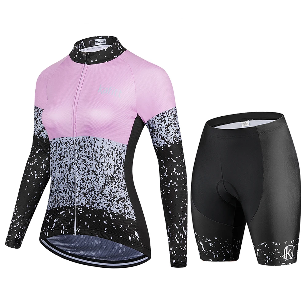 

Woman Cycling Shorts Ciclismo Cyclist Bermuda Pad GEL Kafitt Summer Feminine Cycling Long Sleeve Shirt Road Bike Blouse Clothing