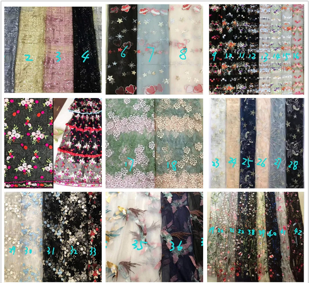 1 ярдов Высококачественная сетка сделай сам вышивка кружевная ткань маленький