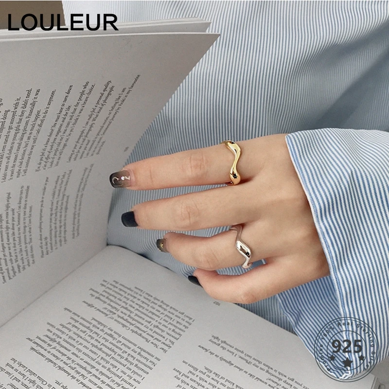 Женские регулируемые кольца из серебра 925 пробы в минималистическом