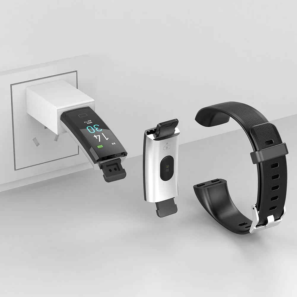 Фитнес трекер водонепроницаемый смарт браслет часы экран монитор сердечного