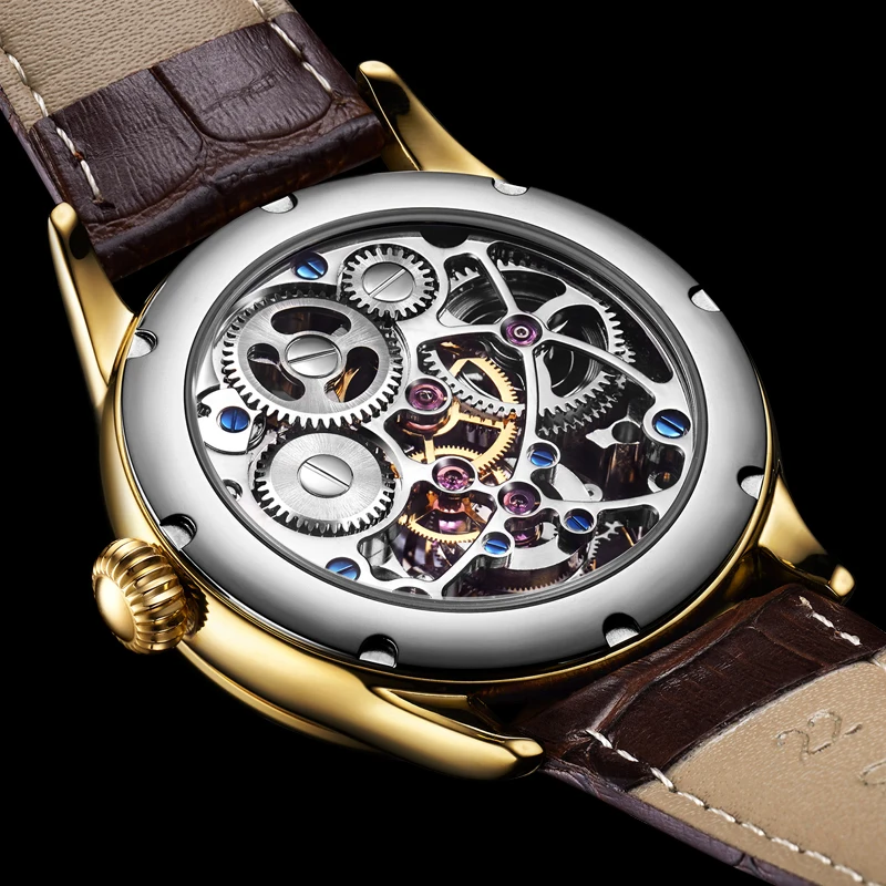 

2021 NEW Retro 100% Authentic Tourbillon Mechanical Men Watches Brand Luxury Business Man Wristwatch Popular Top Gift Male Clock