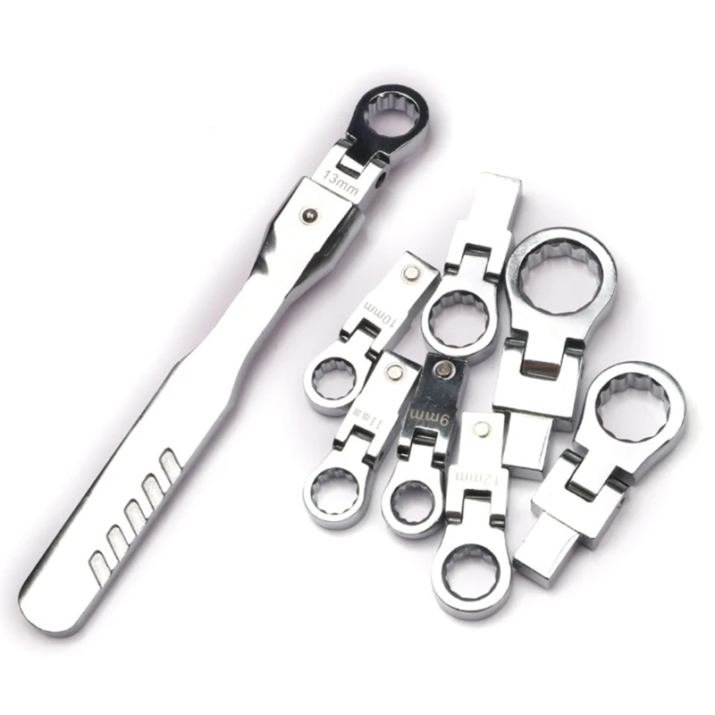 

9 Pcs Oscillating Wrench 180 Oscillating Head Interchangeable Torx Wrench Set High-quality Ch-rome Vanadium Steel A9LB