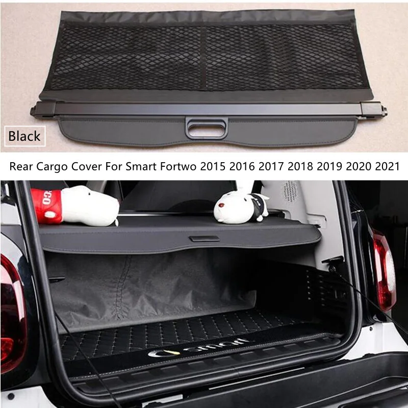 

Rear Cargo Cover For Smart Fortwo 2015 2016 2017 2018 2019 2020 2021 Privacy Trunk Screen Security Shield Shade Auto Accessories