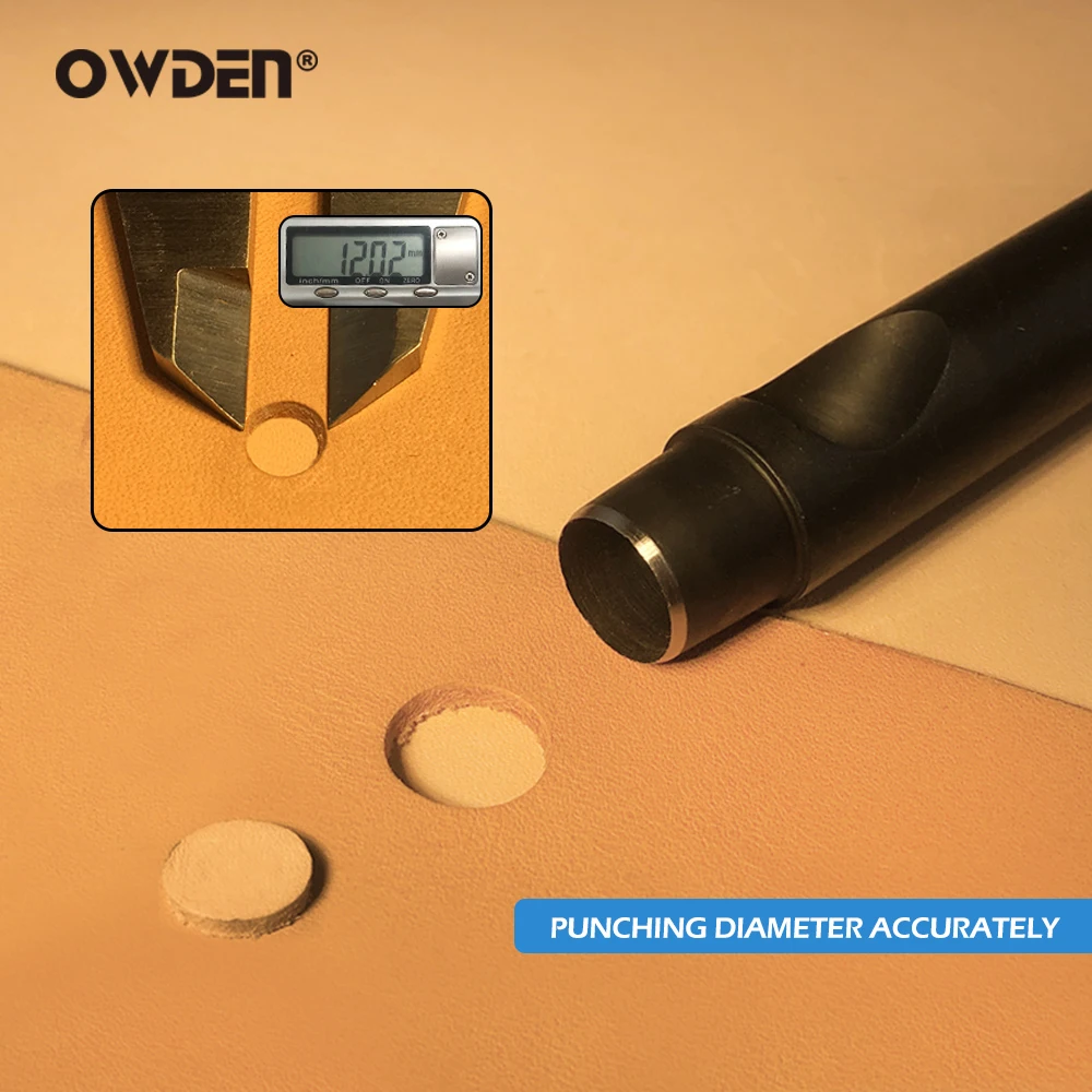 Кожевенный Дырокол OWDEN 1 мм 12 Набор отверстий для ремня дырокол кожаного