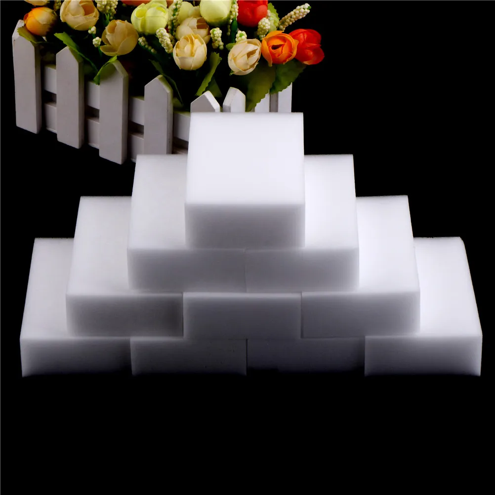 

10 pcs/lot Melamine Sponge Magic Sponge Eraser Kitchen Bathroom Cleaning Eraser Dish Car Office Cleanser Sponge