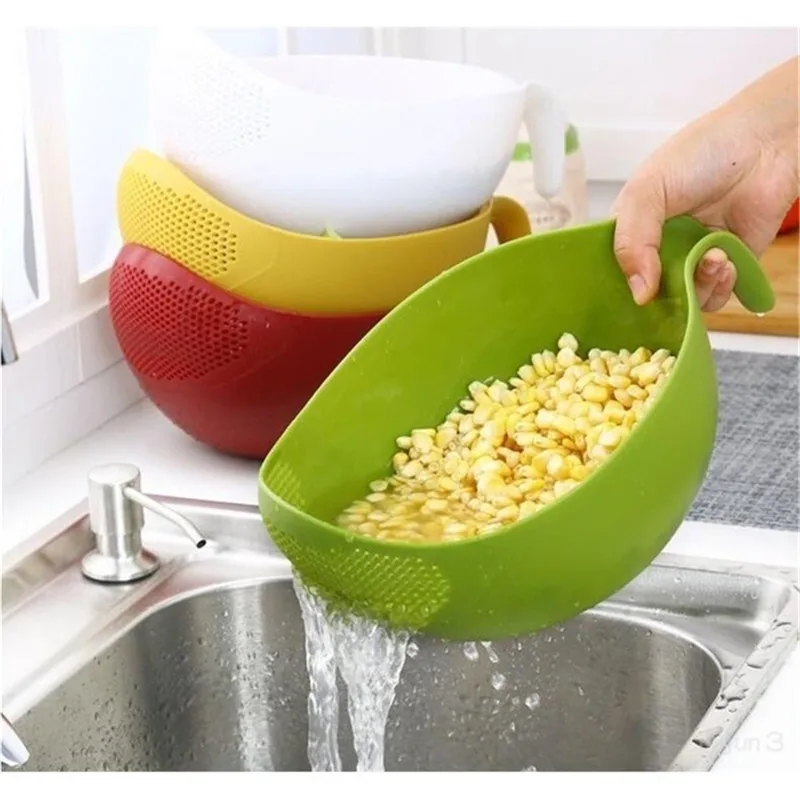 Rice Washer Quinoa Strainer Cleaning Veggie Fruit Kitchen Tools with Handle Newest | Colanders &amp Strainers