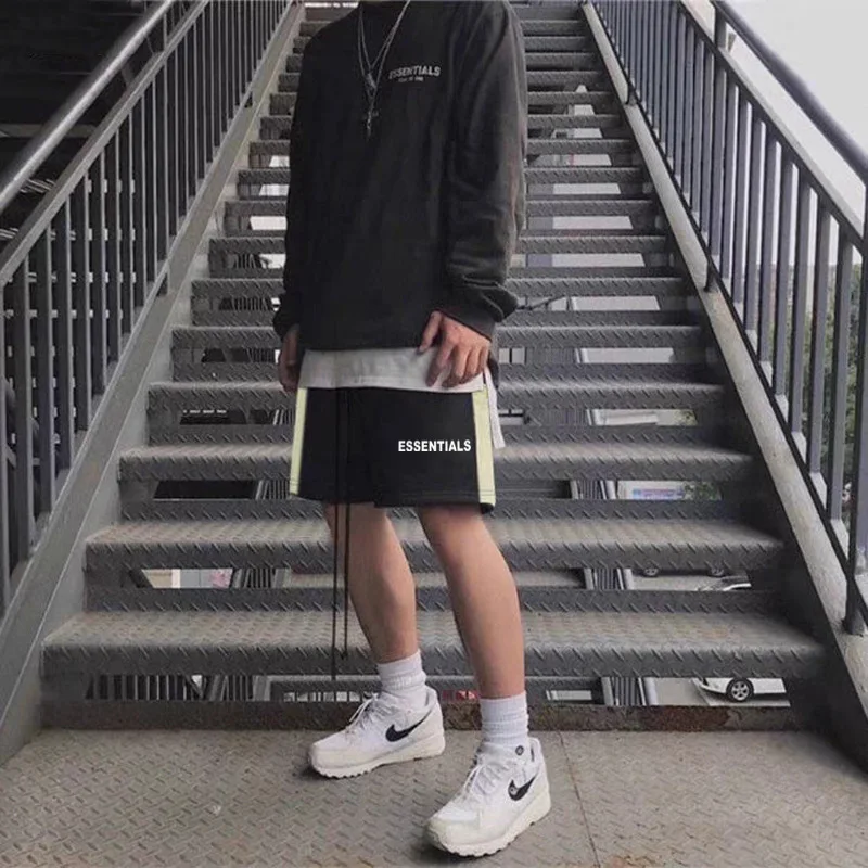 

New European and American men's sports shorts casual five-point pants street fashion cotton shorts black gray beige M-3XL