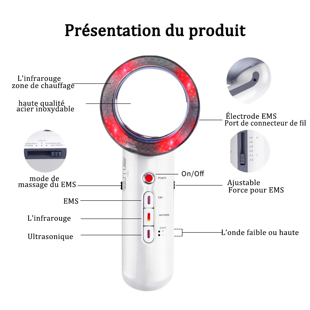 Ультразвуковая кавитация EMS Массажер для коррекции фигуры потеря веса Lipo анти