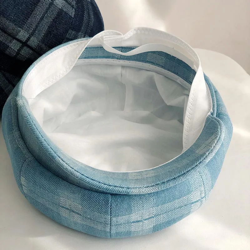 Восьмиугольная кепка Fibonacci для мужчин и женщин клетчатый берет ретро-козырек