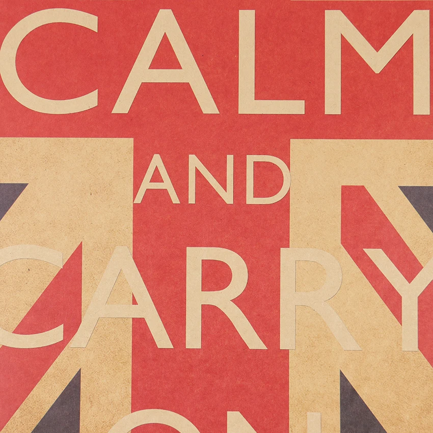 TIE LER Keep Calm And Carry On Vintage Retro Classic Poster Wall Art Decor Pictures Posters Kraft Paper Home Sticker | Дом и сад