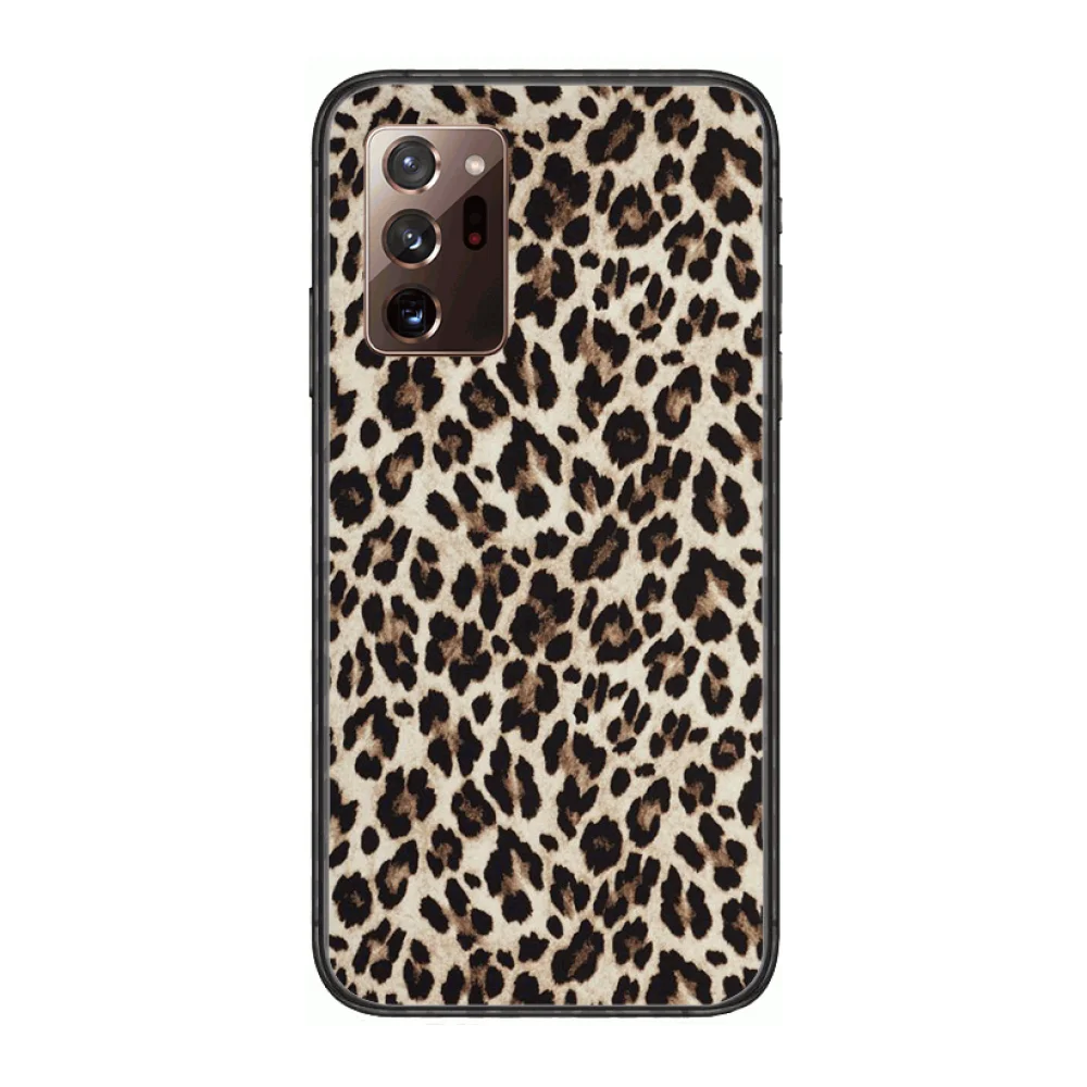 

tiger leopard skin Phone Case cover hull For SamSung note20 10 9 8 4 pro plus black prime soft bumper Transparent