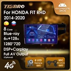 Автомагнитола TIEBRO для HONDA FIT JAZZ RHD 2014-2020 Blu-Ray IPS 2Din Android 10 Автомобильный мультимедийный видео сенсорный экран Bluetooth