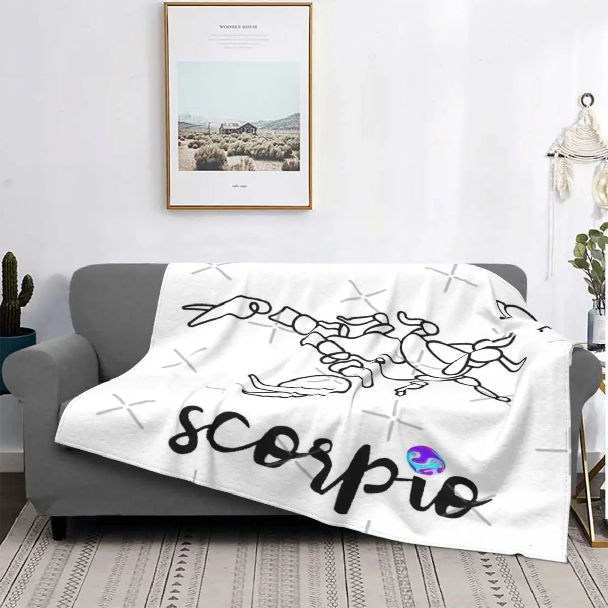 

Horóscopo Escorpio camiseta tazas manta colcha cama a cuadros edredón colcha 135 manta de Picnic colcha 220x240