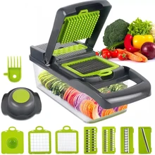 Multifunctional Vegetable Cutter Fruit Slicer Grater Shredders Drain Basket Slicers 8 In 1 Gadgets Kitchen Accessories