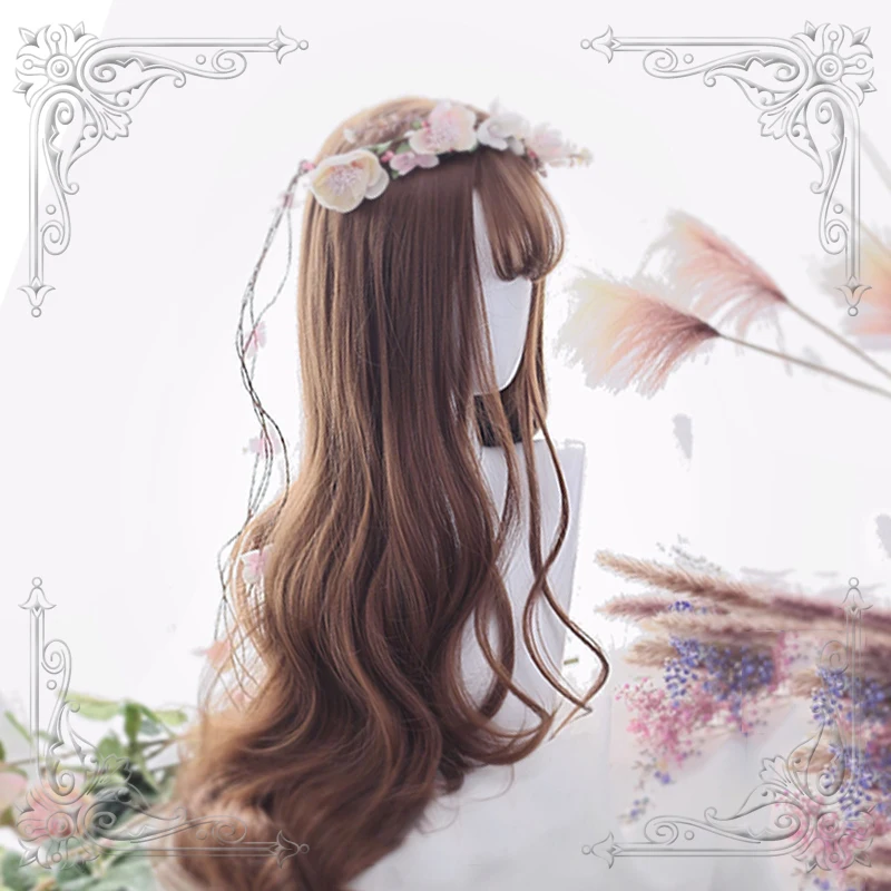 

High Quality Lolita Andrea 75CM+ Air Bangs Daily Synthetic Wig High Temperature Fibre Cosplay Party