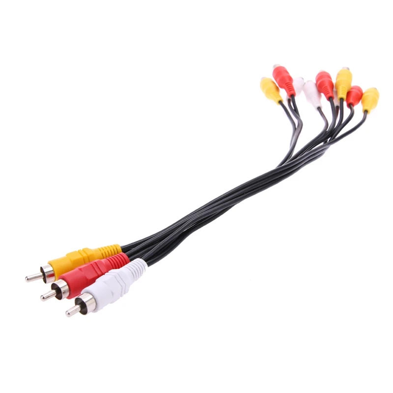 3RCA штекер до 9 RCA гнездовой разъем сплиттер o TV DVD видео кабель адаптера AV шнур для