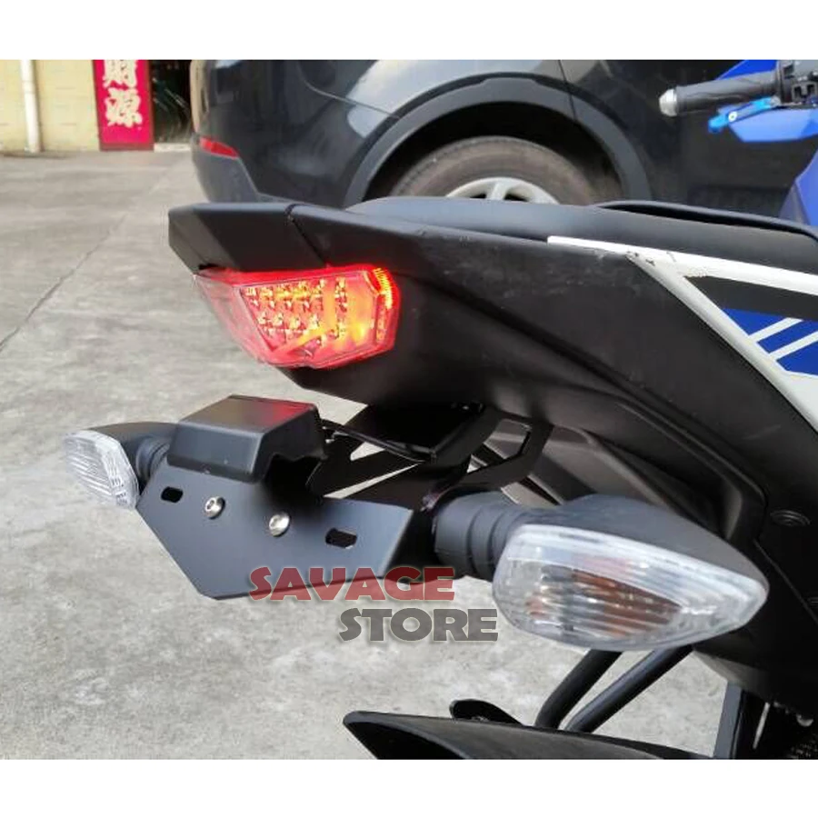 

For YAMAHA MT-15 MT15 M-SLAZ 2015-2018 Motorcycle Tail Tidy Fender Eliminator Registration License Plate Holder with LED Light