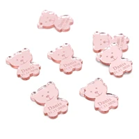 50 personalized cute bear baby shower engraved baby name date custom princess birthday party confetti gift tag decoration favors
