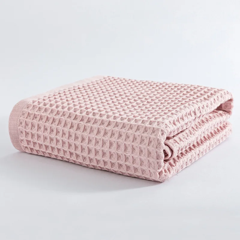 Walf check pink 1 Japan Walf checkes банное полотенце хлопок Супер Абсорбирующая мочалка ткань для бега Toalha пляжное полотенце детское одеяло - Цвет: Walf check pink 1