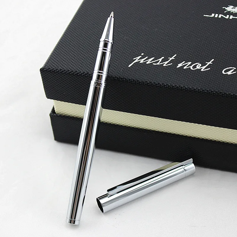

Fashion Jinhao 126 Executive Complete Silver Black ink refill 0.7mm Nib Roller ball Pen