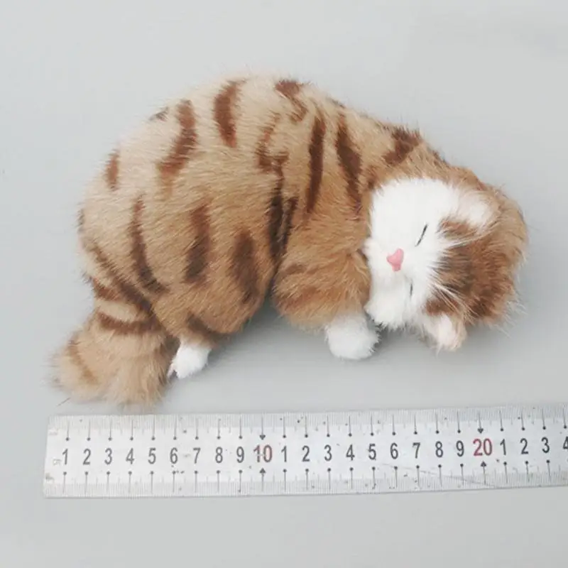 

Imitation Fur Cats Animals TV Window Pendants Sleeping Gifts Ornaments Realistic Toy Cats Plush Kids Handicrafts Birthday