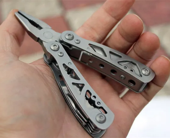 Мультитул 9 в 1 карманный из нержавеющей стали с плоскогубцами универсальный