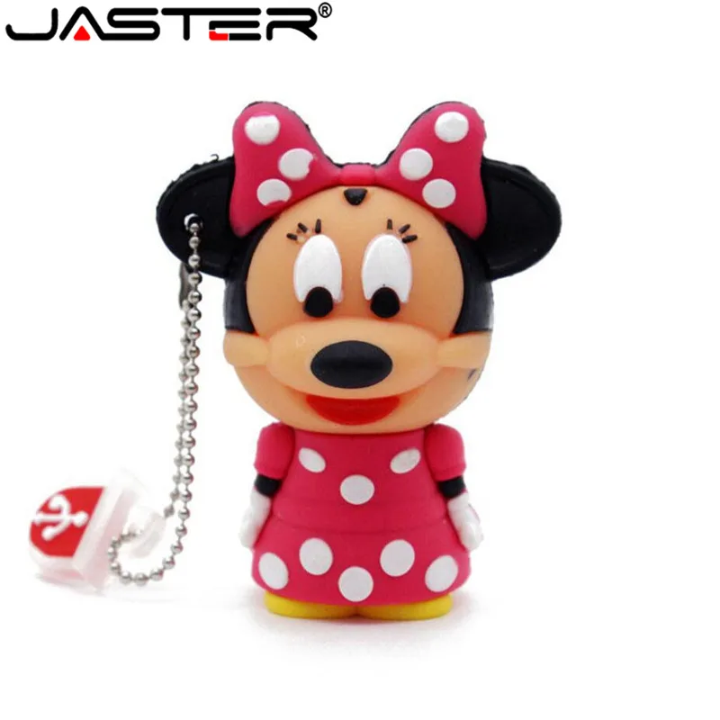 JASTER милый Микки Минни Маус USB флеш-накопитель Флешка 4 ГБ 8 ГБ 16 ГБ USB флешка Внешняя память накопитель 6 цветов