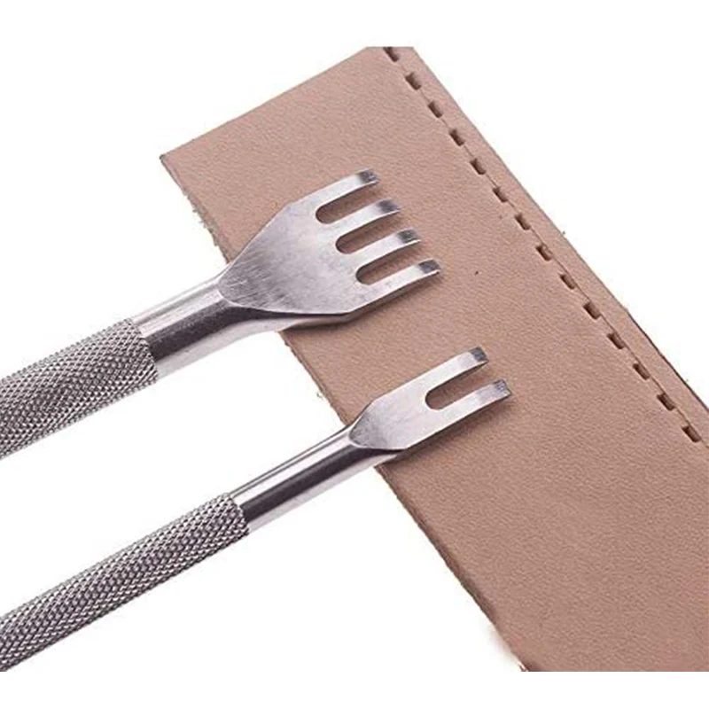 Jiwuo Leather Hole Punches Tool 1/2/4/6 Prong Lacing Hand-stitching Sewing DIY Perforate Craft Tools | Дом и сад
