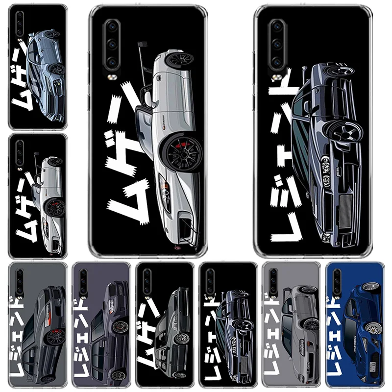 

JDM Tokyo Drift Sports Car Phone Case For Huawei Mate 40 Pro 30 20 Lite 10 Huawei P30 Lite P50 Pro P40 P20 P10 Cover Coque Funda