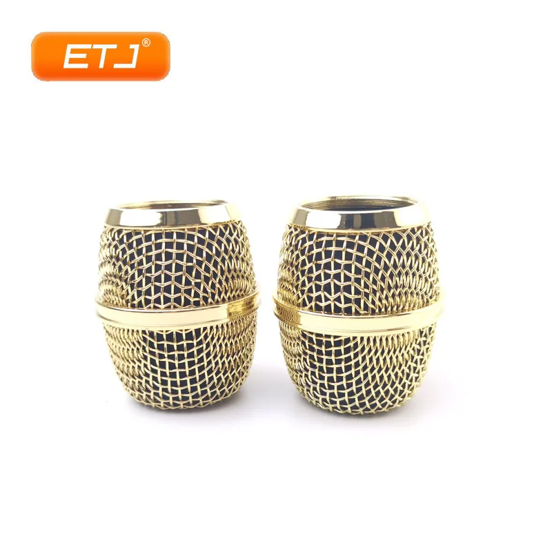 Beta87A Electroplated Polished Gold Mesh Grille Metal Ball For Shure Microphone Accessories Wholesales