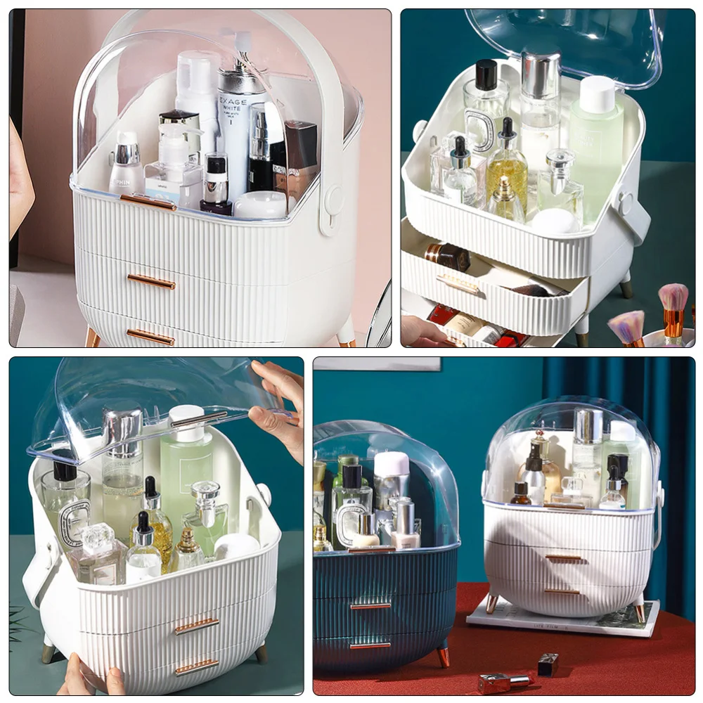 

Portable Travel Storage Box Makeup Storage Cabinet Tabletop Sundry Holder