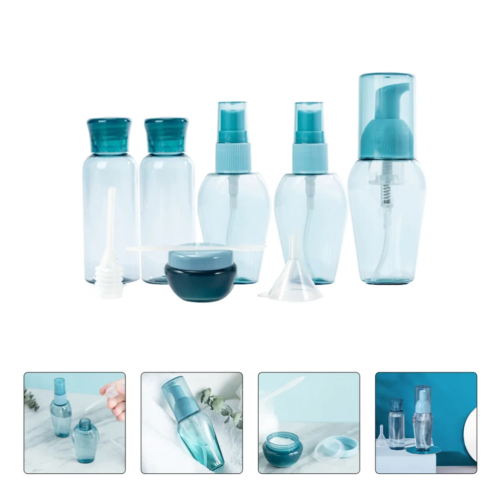 

1 Set Travel Packaging Bottles Portable Cosmetic Storage Bottles (Blue)