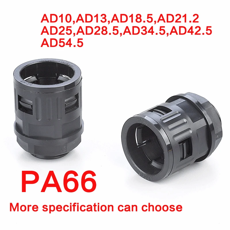 

PA66 Nylon plastic corrugated pipe joint quick joint through quick hose joint bellows dedicated into the joint