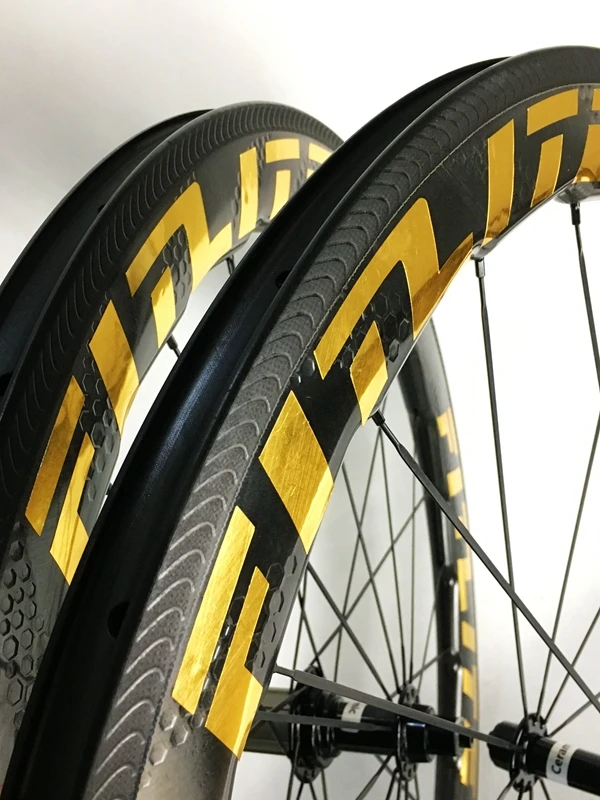 Бескамерные 58 мм Dimple карбоновые колеса, дорожный велосипед Колесная пара, 700C обод велосипеда V-brake carbon wheelset