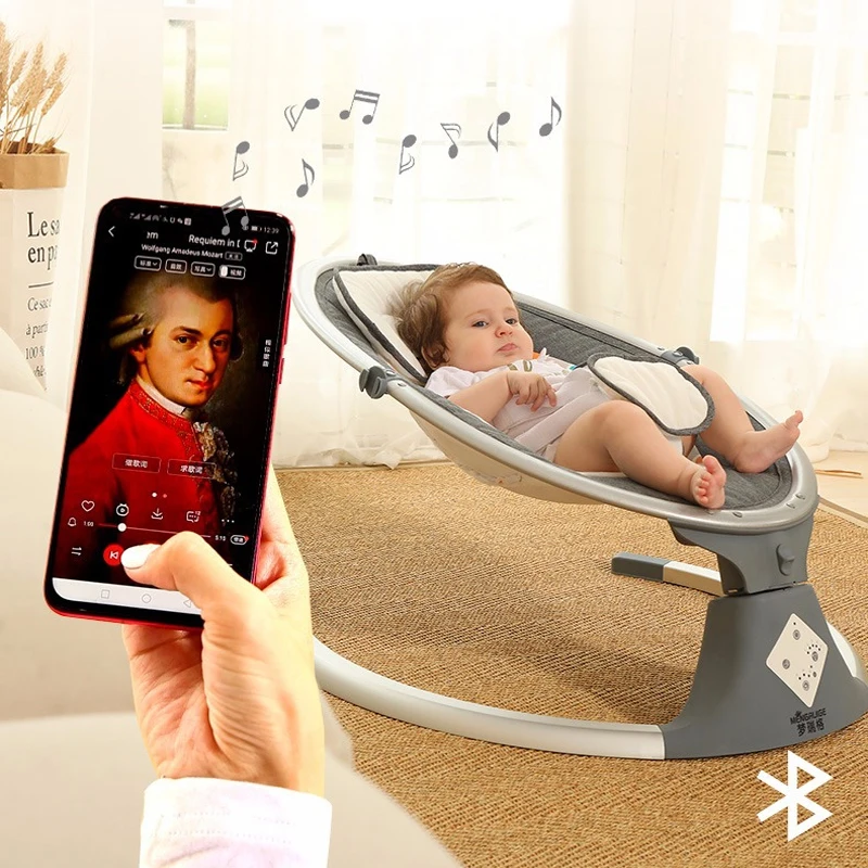 Детское кресло-качалка детская кровать Смарт bluetooth качели влево и вправо новая