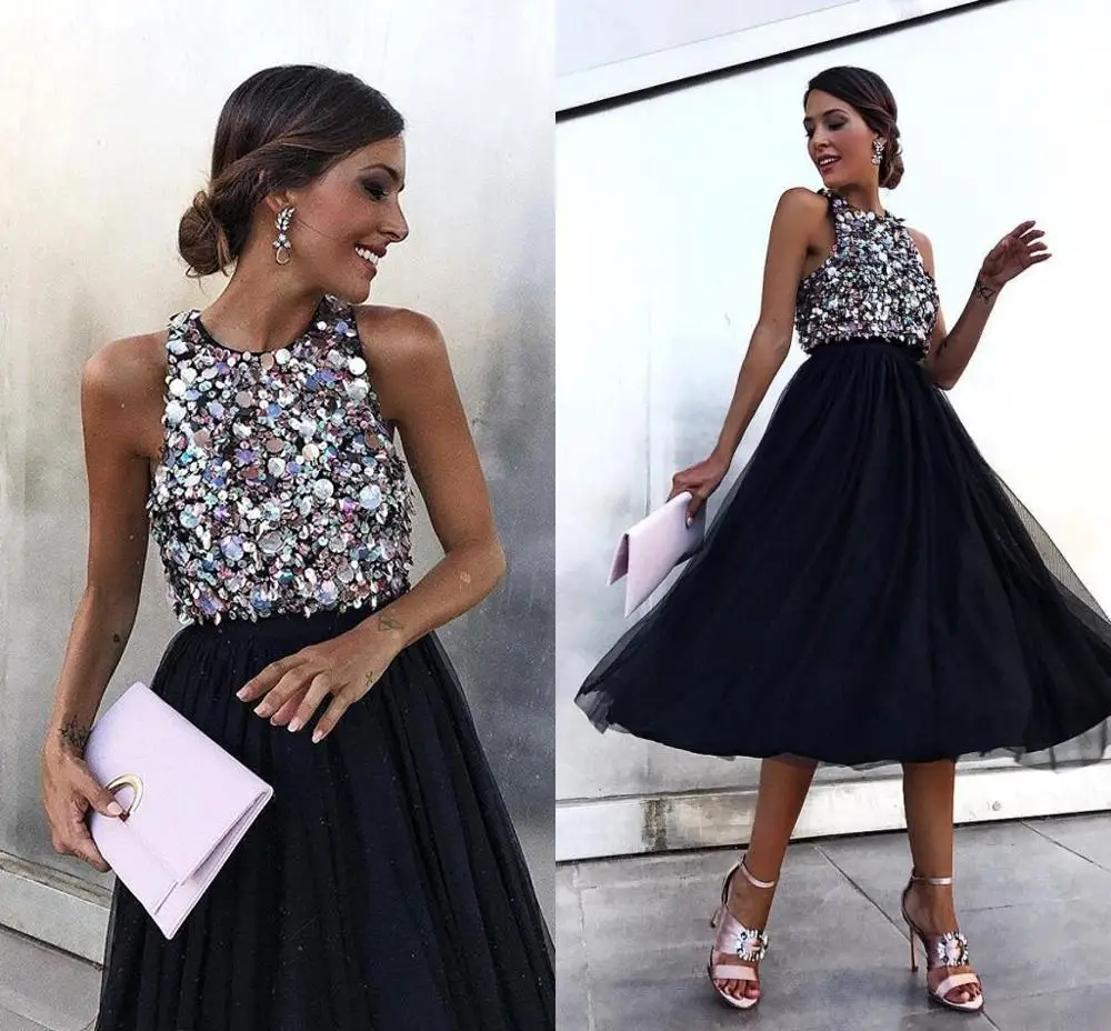 2020 Ensotek черные блестящие коктейльные платья свадебное банкетное пикантное