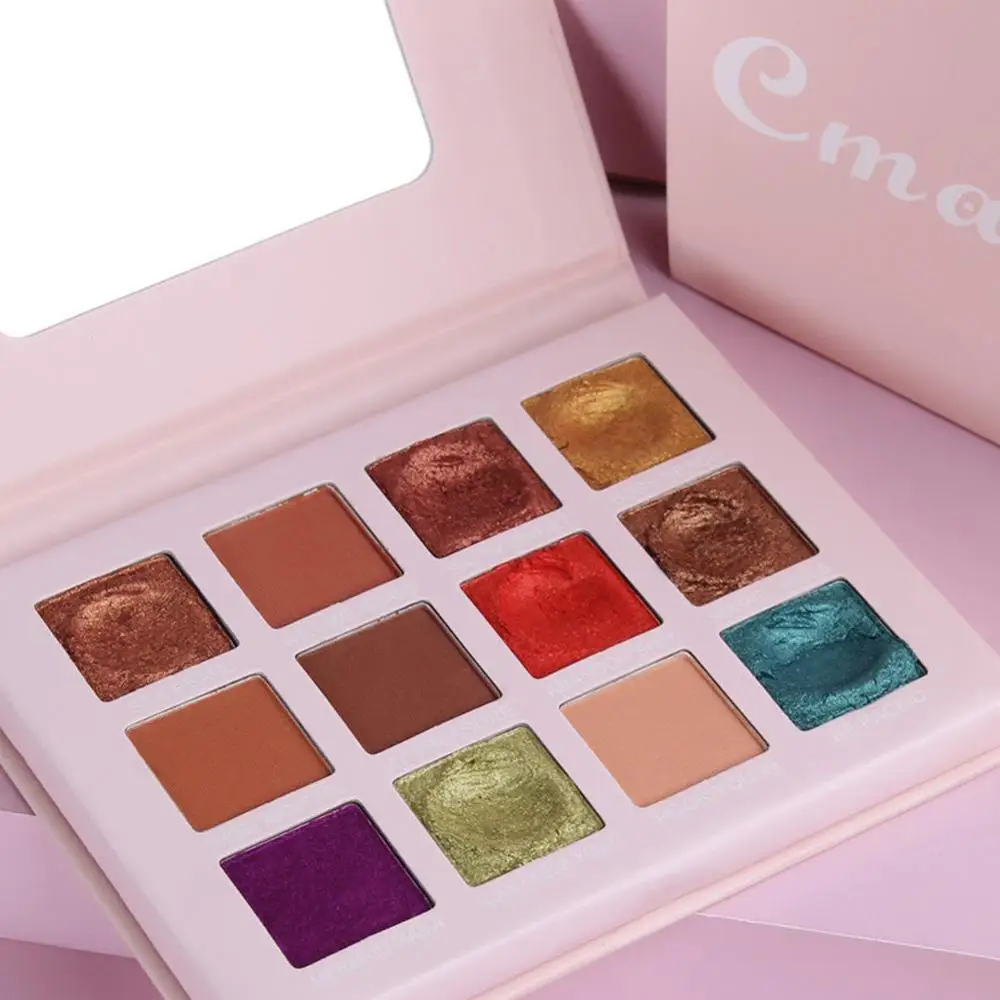 Cmaadu 12 цветов Тени для век Палитра теней Макияж матовый перламутровый блеск