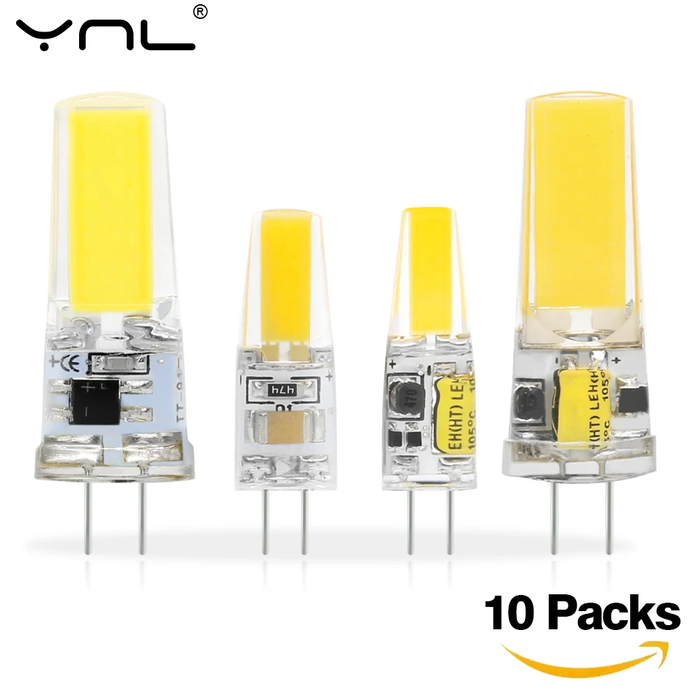 10 шт./лот LED COB G4 G9 E14 лампа Dimable AC/DC 12V 220V 6W 9W 360 Угол луча заменить галогенные